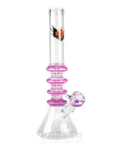 Red Eye Tek 14inch Tall Pink Glass on Glass Saparkle Liquid Tube